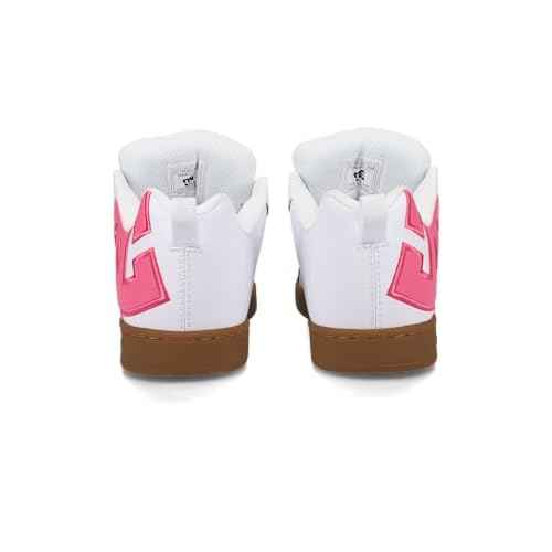 DC Women's Court Graffik Sneaker, White/Pink/Gum, 8