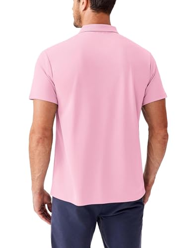 Men's Short Sleeve Golf Polo Shirt - Quick Dry Slim Fit