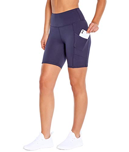 Marika Women's Lucy High Rise Tummy Control Workout Shorts - Medium, Midnight Blue