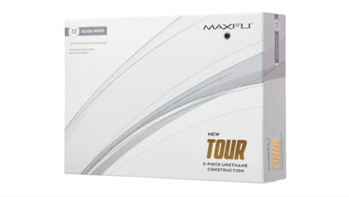 Maxfli 2023 Tour Golf Balls 12-Pack – High-Speed, Soft Urethane Core, Tetrahedron Dimple Pattern