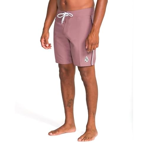 Volcom Mens 18" Boardshorts ? Stretch Swim Trunks with Drawstring Waist and Back Flap Pocket