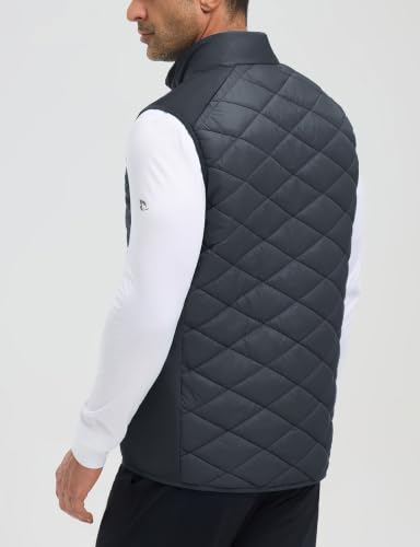 Men's Puffer Vest Outerwear - Light Weight Golf Winter Jacket X-Large Dark Gray