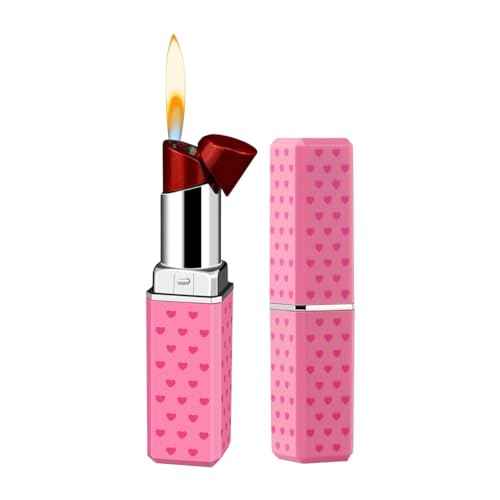 NIVEK Lipstick Lighter Kitty KT Cat Kawaii Kulomi Melody Bunny Rabbit Collectable (Pink Hearts)