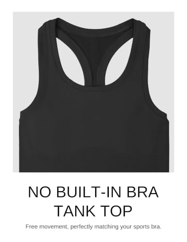 MathCat Racerback Workout Tank Top for Women Small Black