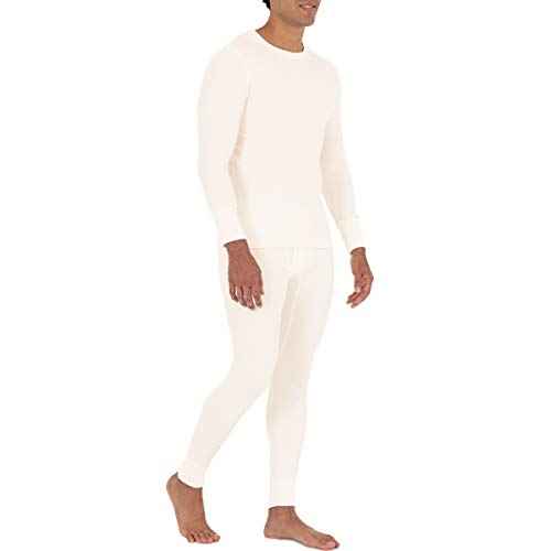 Fruit of the Loom Men's Recycled Waffle Thermal Underwear Crew Top (1 and 2 Packs)