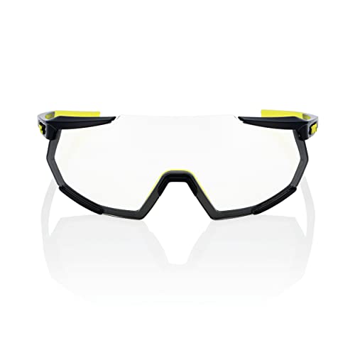 100% Racetrap 3.0 Sport Performance Sunglasses - Sport and Cycling Eyewear (Gloss Black - Photochromic Lens)