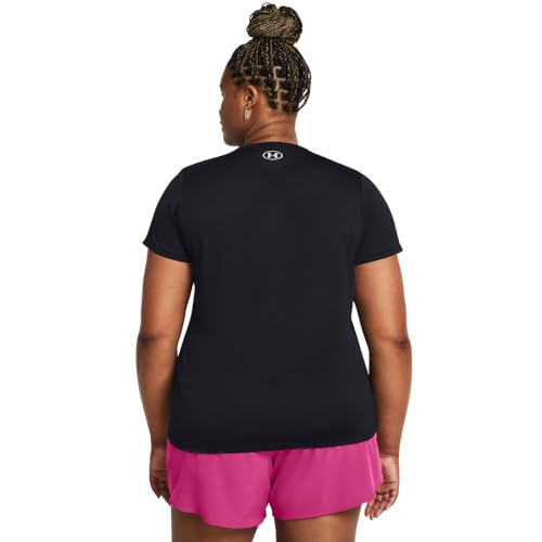 Under Armour Tech V-Neck Short Sleeve T-Shirt - Small, Black & White