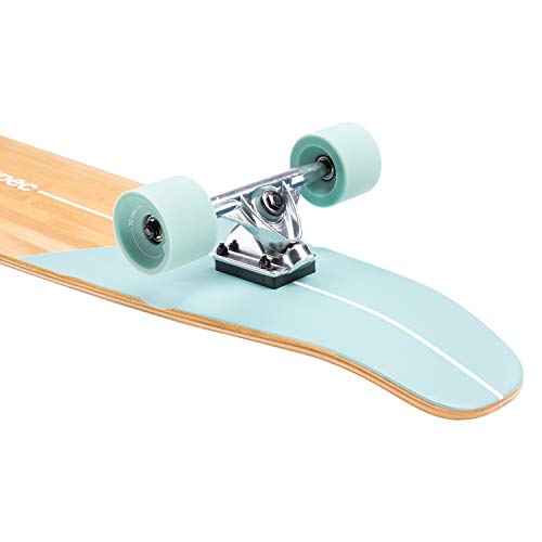 Retrospec Zed Pintail & Cruiser Longboard Adult Skateboard - 44in Bamboo & Canadian Maple Deck with ABEC-7 Bearings, 70mm PU Wheels for Commuting & Carving