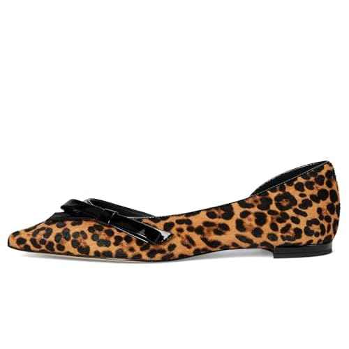 Cole Haan Women's Noella Bow Skimmer, Leopard Print, 9-B US