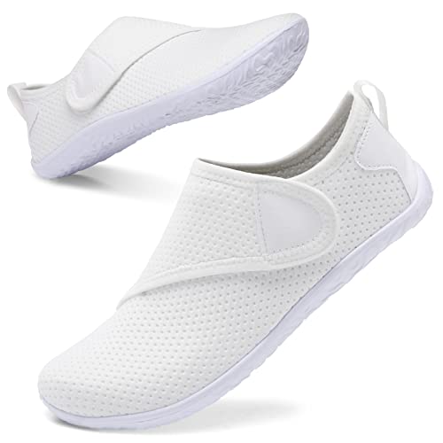 Water Shoes for Women Men Aqua Socks Quick Dry Barefoot Beach Surf Hiking - White 6-7 Women / 5-6 Men