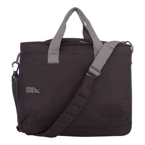 Eddie Bauer Cooler Tote Bag | Insulated | Vacation | Travel | Camping | Tailgate | Beach | Picnic | Festival | Shoulder Carry | Top Handle - Black