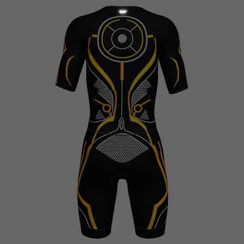 Logas Men's Triathlon Suit Trisuit Race Skinsuit Cycling Speed Suit Swimskin Bike Swim Run