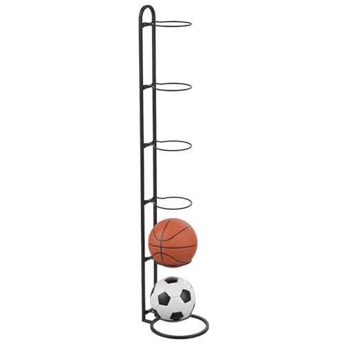 6-Tier Ball Storage Rack Cube Organizer for Basketball Football Volleyball - 9.25" W x 56.3" H