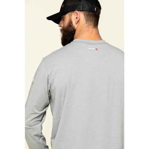 Ariat Mens FR Khaki Base Layer Long Sleeve Tee