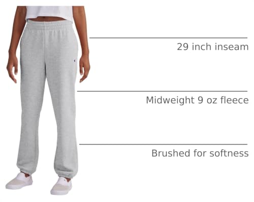 Champion Women's Cinched-Bottom Fleece Sweatpants Small - Manhattan Mist Heather