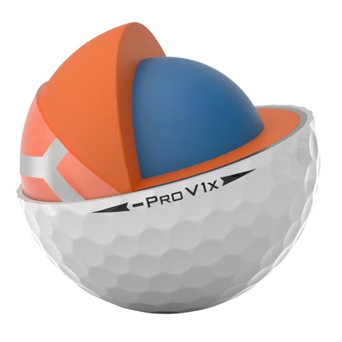 Titleist Pro V1x Left Dash RCT Golf Ball, 1 Dozen USA Direct Import (Radar Ballistic Measure), Trackman, Pack of 12