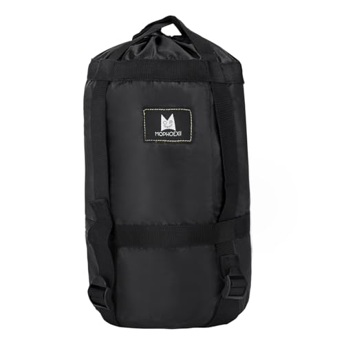 Black 45L Compression Sack for Camping & Hiking Gear - Space Saving Water Resistant Nylon Storage Bag