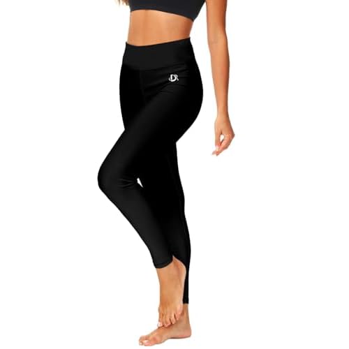Deerose Print Swim Pants for Women Sun Protection High Waisted Swimming Leggings Rash Guard Pants