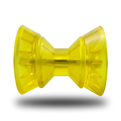 3-Inch Boat Trailer Roller Assembly with Spoke Fits 1/2" Shaft, Bow Roller, 4" Wide Bracket — Variation: 3 Inch