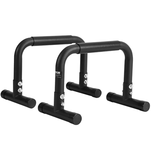 VEVOR Dip Bars, 500LBS Strong Load Capacity, Heave Duty Parallette Push Up Stand, Fitness Workout Dip Bar Station Stabilizer Stand Station, Parallel Bars for Strength Training Gym Home and Office