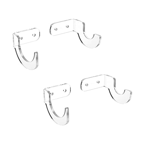 Lightsaber Wall Mount Stand - Transparent Acrylic Display Bracket for Swords (2 Sets)