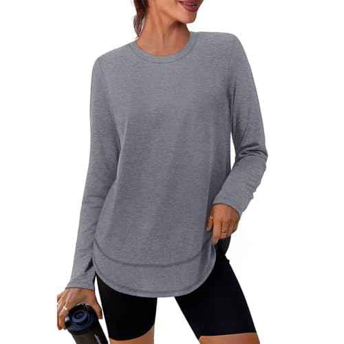 XIEERDUO Women's Workout Tops Long Sleeve Quick Dry UPF 50+ Sun Protection Shirts for Hiking Running S-3XL