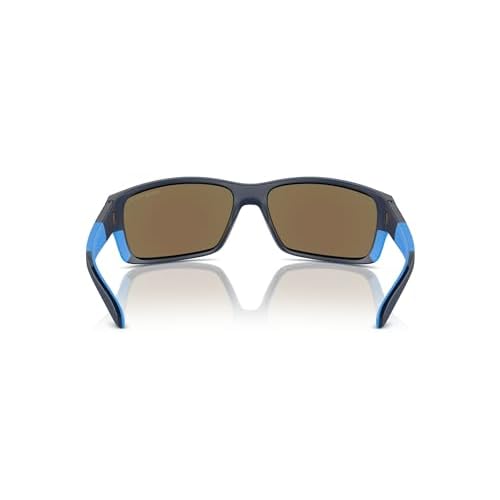 ARNETTE Man Sunglasses Black/Red Matte/Shiny Frame, Grey Mirror Orange/Yellow Lenses, 61MM