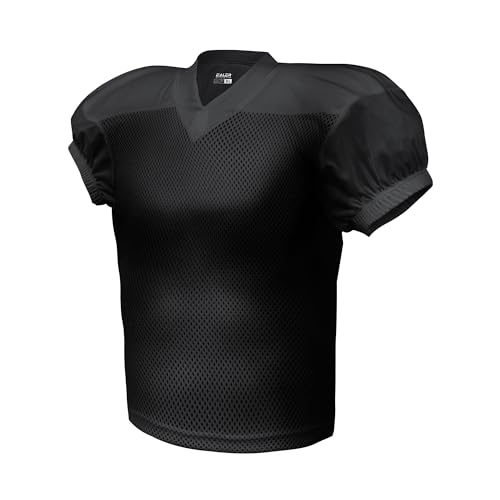 Large Black Stretch Football Practice Jersey Mesh Athletic Football Shirt - Sports Uniform