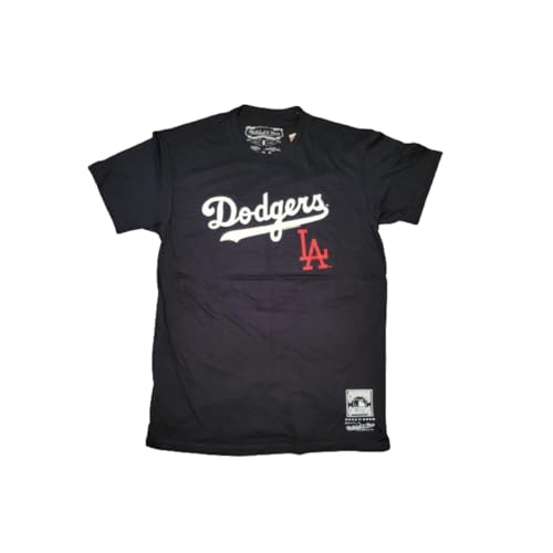 Mitchell & Ness Men's T-Shirt Los Angeles Baseball Tee Black