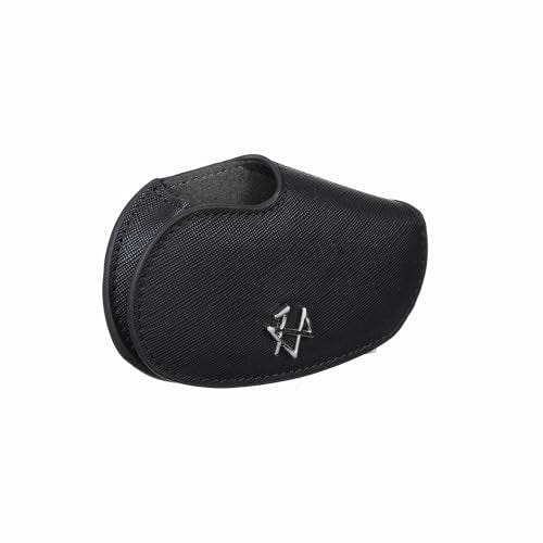 Magnetic Golf Iron Cover 1pc Saffiano Leather Black for Right Hand