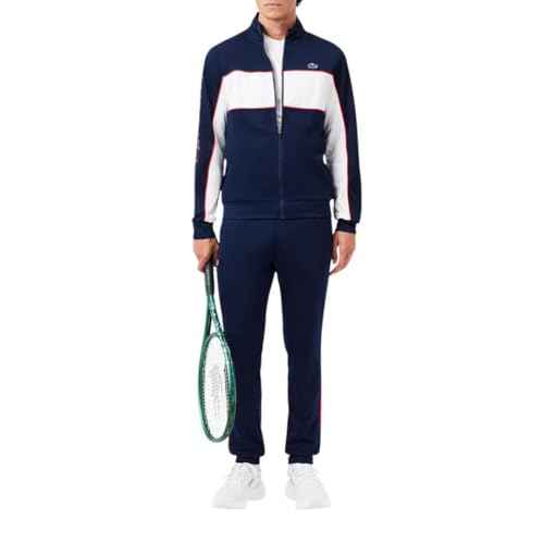 Lacoste mens Sport Print Branding Zipped Sport Sweatshirt