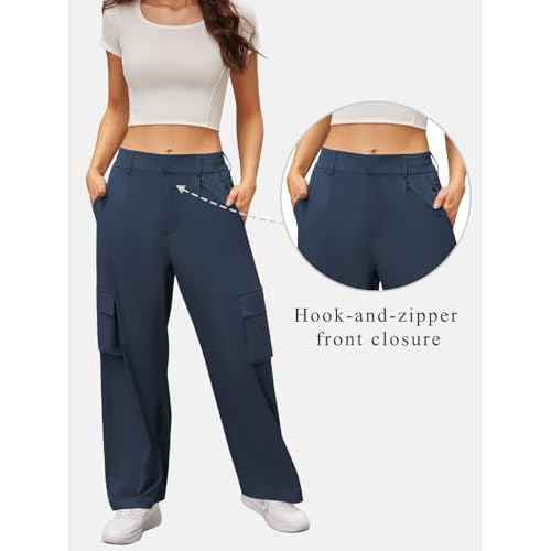Cargo Pants for Women Baggy Lightweight High Waisted Hiking Pants for Travel Casual