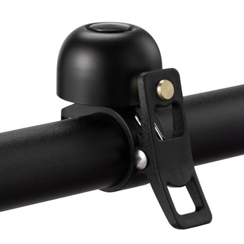 Black Bike Bell Loud Copper Alloy Classic Bicycle Bell for 21-23mm Bars