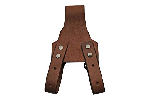 Brown Leather Sword Frog with Adjustable Belt Loop - 8 Inches