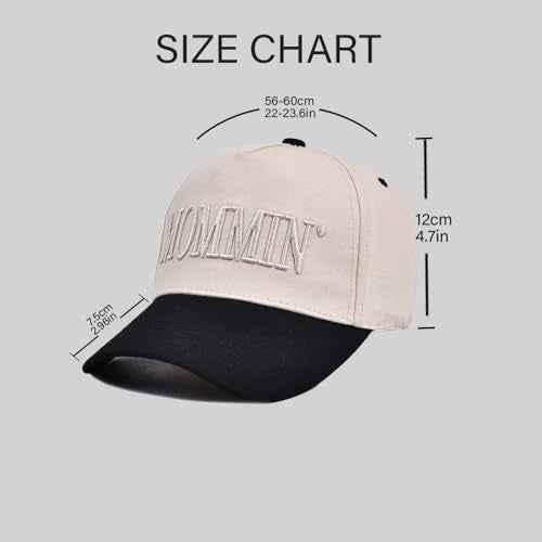 Mommin Trucker Hat,Vintage Two-Tone Women's Baseball Cap with Mommin Embroidery AdjustableHat for Casual Wear