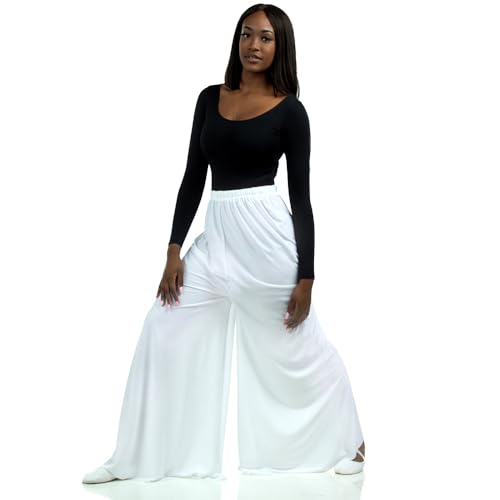 Women's Celebration of Spirit Palazzo Pants Small White - Dance Performance Wear