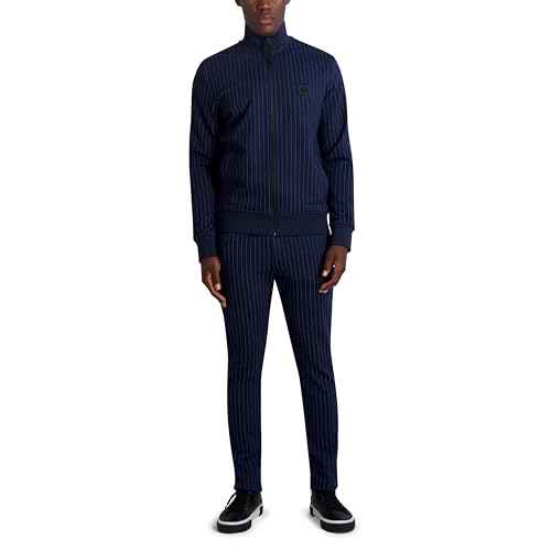 KARL LAGERFELD mens Plaid Track Jacket