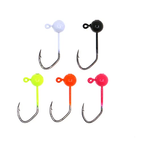 Fly Tying Sickle Jig Heads 1/8 OZ 50PCS Assorted - High-Quality Fishing Jigs