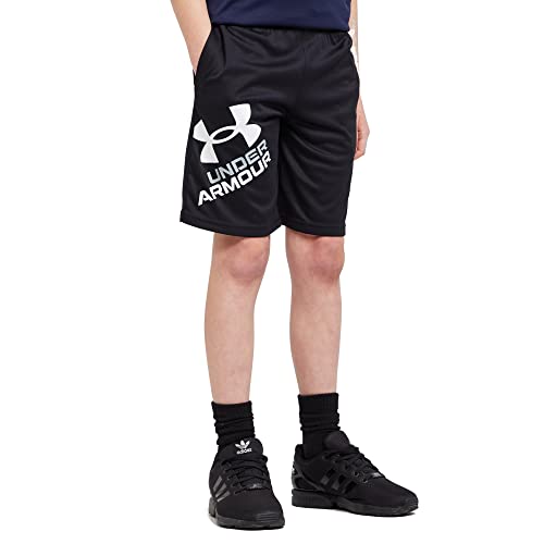 Under Armour Boys' Prototype 2.0 Logo Shorts - Small Black and White