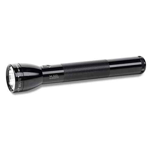 Maglite ML300L-S3016 ML300L LED 3-Cell D Flashlight, Black