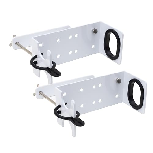 Heavy-Duty Dock Column Fishing Rod Holder Pair - Aluminum, Adjustable