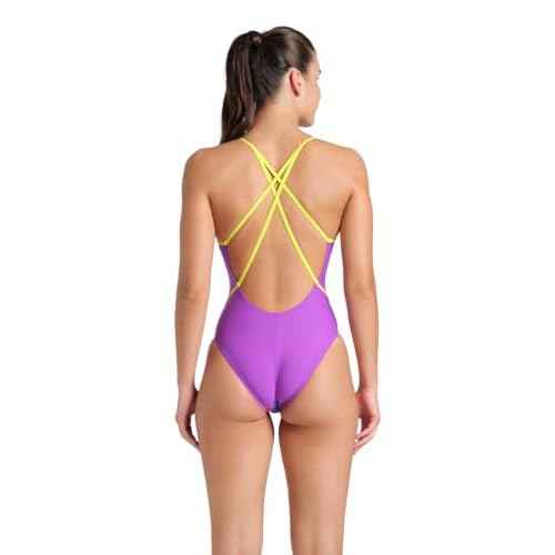 ARENA Women's Feel Multicolor Summer Web Back Swimsuit One Piece Bathing Suit