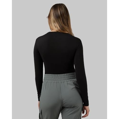 32 Degrees Heat Women's Lightweight Crew Base Layer Top | Form Fitting | Long Sleeve | 4-Way Stretch | Thermal