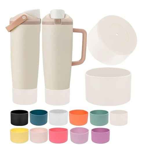 2PCS Silicone Boots for Owala 30oz & 40oz FreeSip Sway Bottles & Tumblers, Protective Anti-Slip Bottom Cover Sleeve for Freesip Sway Tumbler and Bottle Accessories