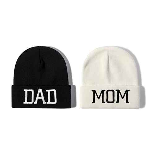 Mr Mrs Grandpa Grandma Dad Mom Hubby Wifey Beanie Hats