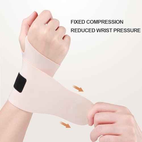 2 Pack Wrist Brace Support for Carpal Tunnel Pain Relief, Ultra Thin Elastic for Tear, Ulnar Wrist wraps Repetitive Wrist Use Injury, Fit Left or Right Hand, Small and Medium Hands Sizes
