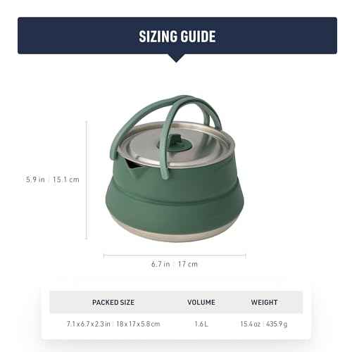 Sea to Summit Detour Stainless Steel 1.6 Liter Collapsible Camp Kettle