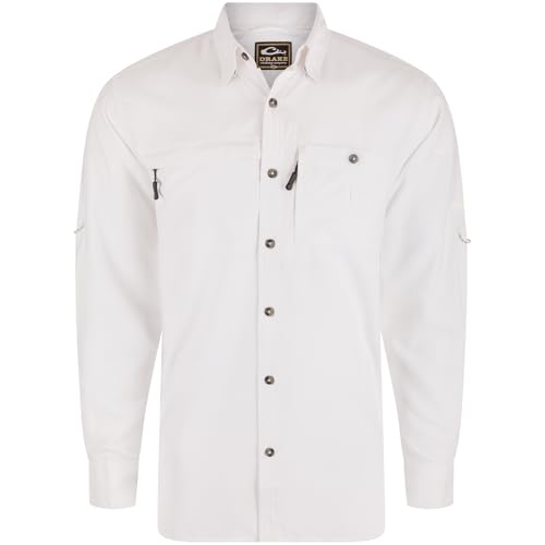 Drake Waterfowl Men's 8-Shot Flyweight AD9501 Long-Sleeved Moisture-Wicking Quick-Drying Lightweight Hunting Shirt
