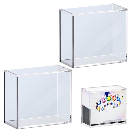 2 Pack Acrylic ETB Protector Case for Elite Trainer Box - Dustproof Waterproof Display
