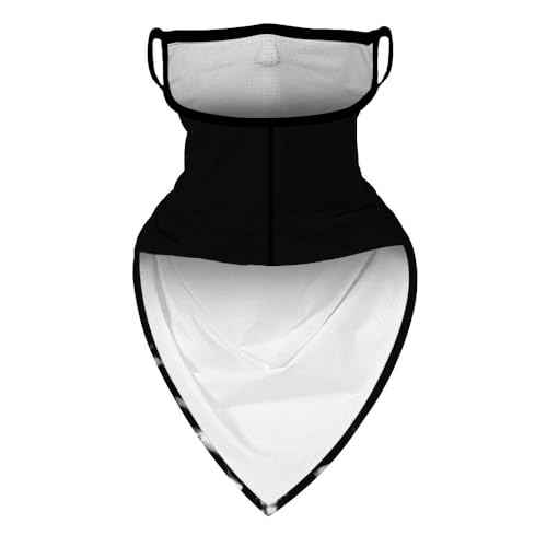 YAYOUREL Halloween Mask Scary Halloween Skeleton Bandana Neck Gaiter Face Mask Covering Ear Loop Hole Triangle Bandanas for Men Women Summer UV Face Scarf Mask Cover for Fishing